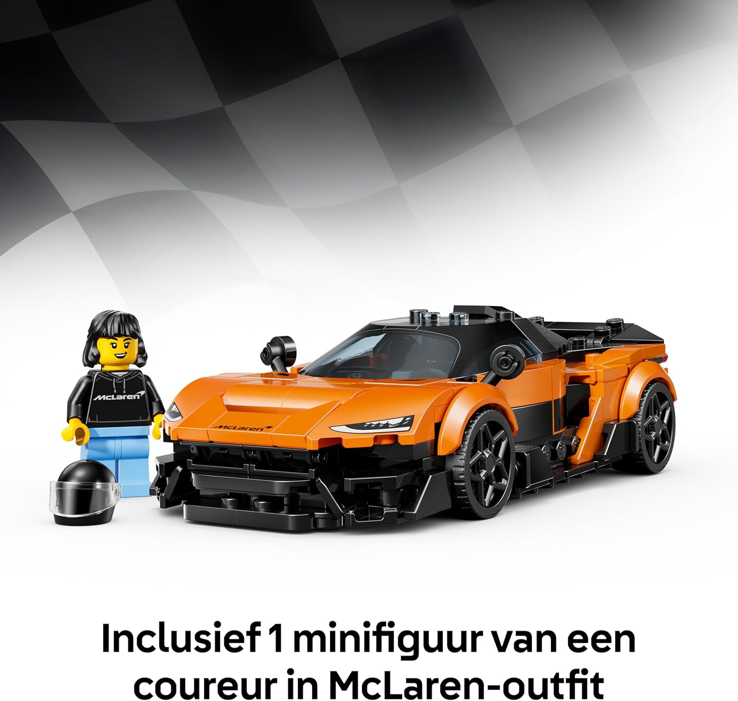 LEGO Speed Champions McLaren W1 Supercar Toy - Car Model Kit w/a Collectible Driver Minifigure - Birthday Gift Idea for 9+ Year Old Boys & Motorsport Fans - 77257