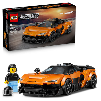 LEGO Speed Champions McLaren W1 Supercar Toy - Car Model Kit w/a Collectible Driver Minifigure - Birthday Gift Idea for 9+ Year Old Boys & Motorsport Fans - 77257