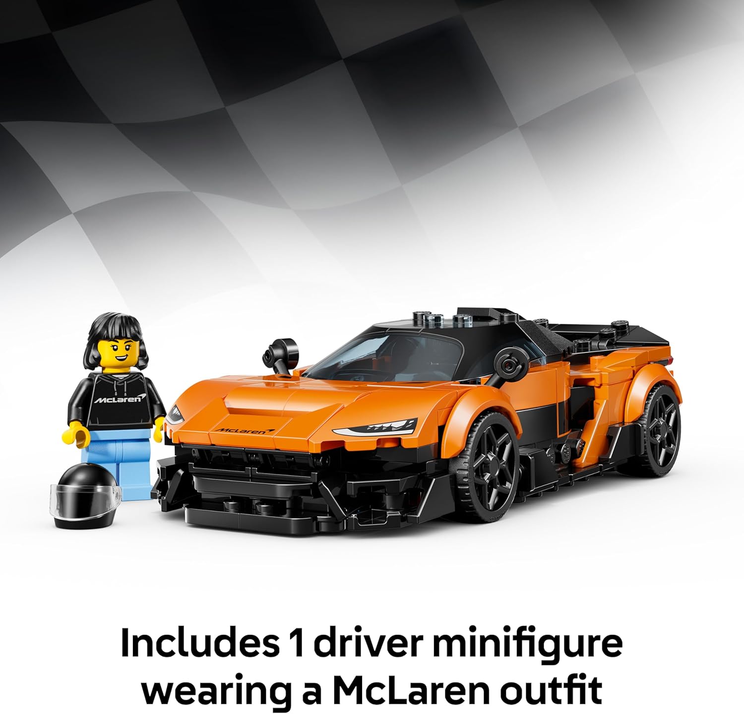 LEGO Speed Champions McLaren W1 Supercar Toy - Car Model Kit w/a Collectible Driver Minifigure - Birthday Gift Idea for 9+ Year Old Boys & Motorsport Fans - 77257