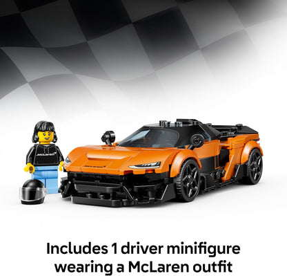 LEGO Speed Champions McLaren W1 Supercar Toy - Car Model Kit w/a Collectible Driver Minifigure - Birthday Gift Idea for 9+ Year Old Boys & Motorsport Fans - 77257