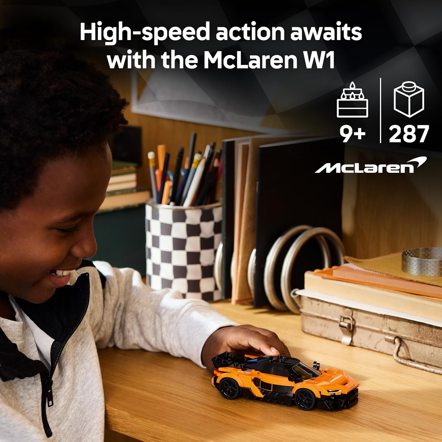LEGO Speed Champions McLaren W1 Supercar Toy - Car Model Kit w/a Collectible Driver Minifigure - Birthday Gift Idea for 9+ Year Old Boys & Motorsport Fans - 77257