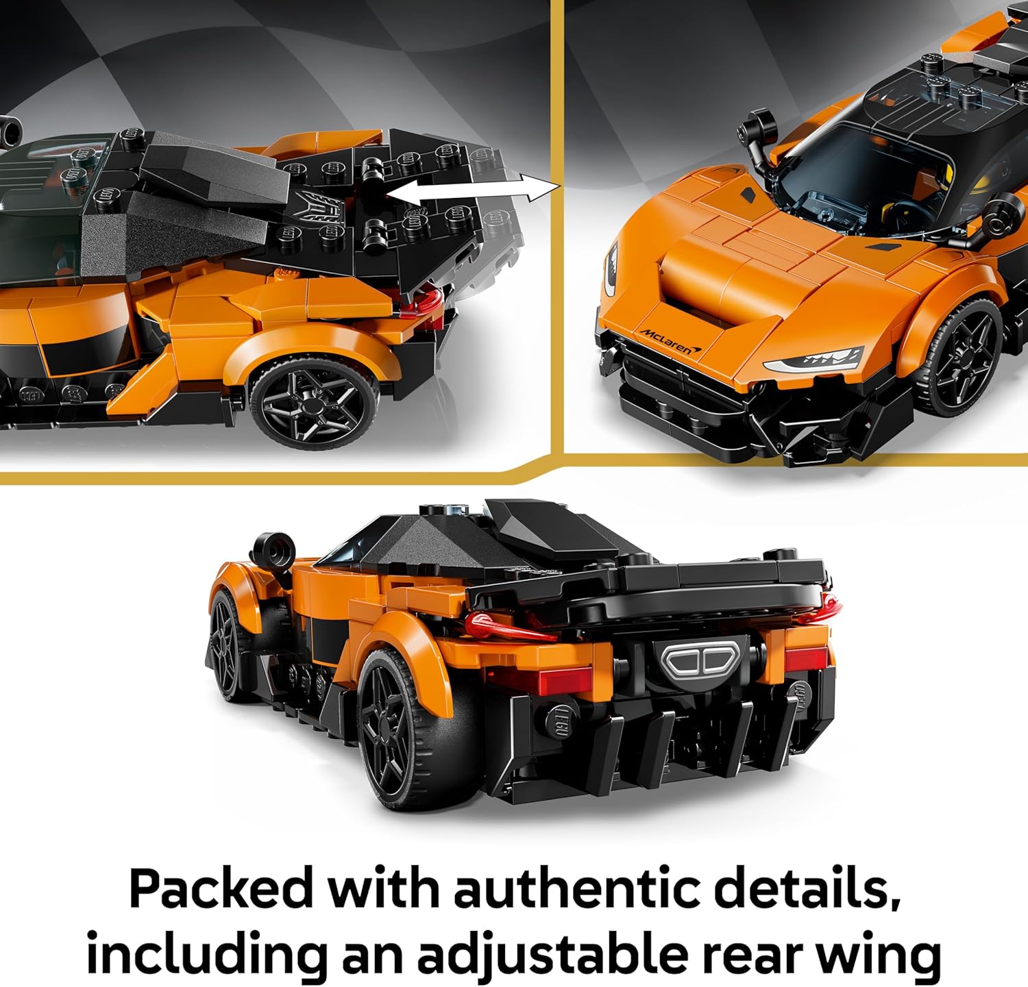 LEGO Speed Champions McLaren W1 Supercar Toy - Car Model Kit w/a Collectible Driver Minifigure - Birthday Gift Idea for 9+ Year Old Boys & Motorsport Fans - 77257