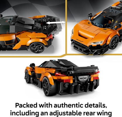 LEGO Speed Champions McLaren W1 Supercar Toy - Car Model Kit w/a Collectible Driver Minifigure - Birthday Gift Idea for 9+ Year Old Boys & Motorsport Fans - 77257