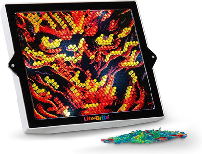Basic Fun Lite-Brite Colour Pop Stranger Things – Light-Up Creative Toy with 6 Templates, 650 Colourful Pegs & 4 Light Modes – HD Grid Display for Fans & Kids