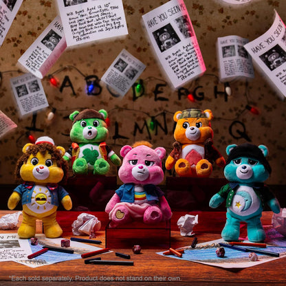 Basic Fun Care Bears x Stranger Things Cheer Bear as Eleven – 22 cm Plush – Limited Edition Collectible – Gift for Stranger Things Fans