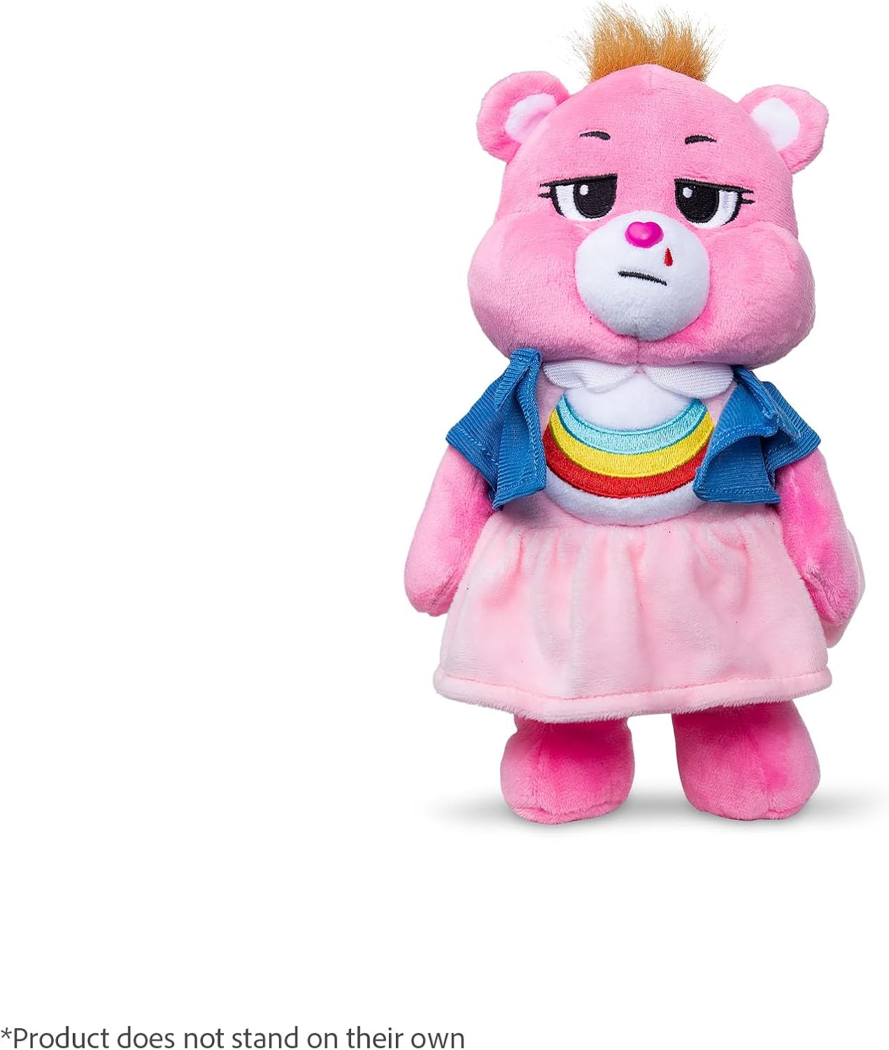 Basic Fun Care Bears x Stranger Things Cheer Bear as Eleven – 22 cm Plush – Limited Edition Collectible – Gift for Stranger Things Fans