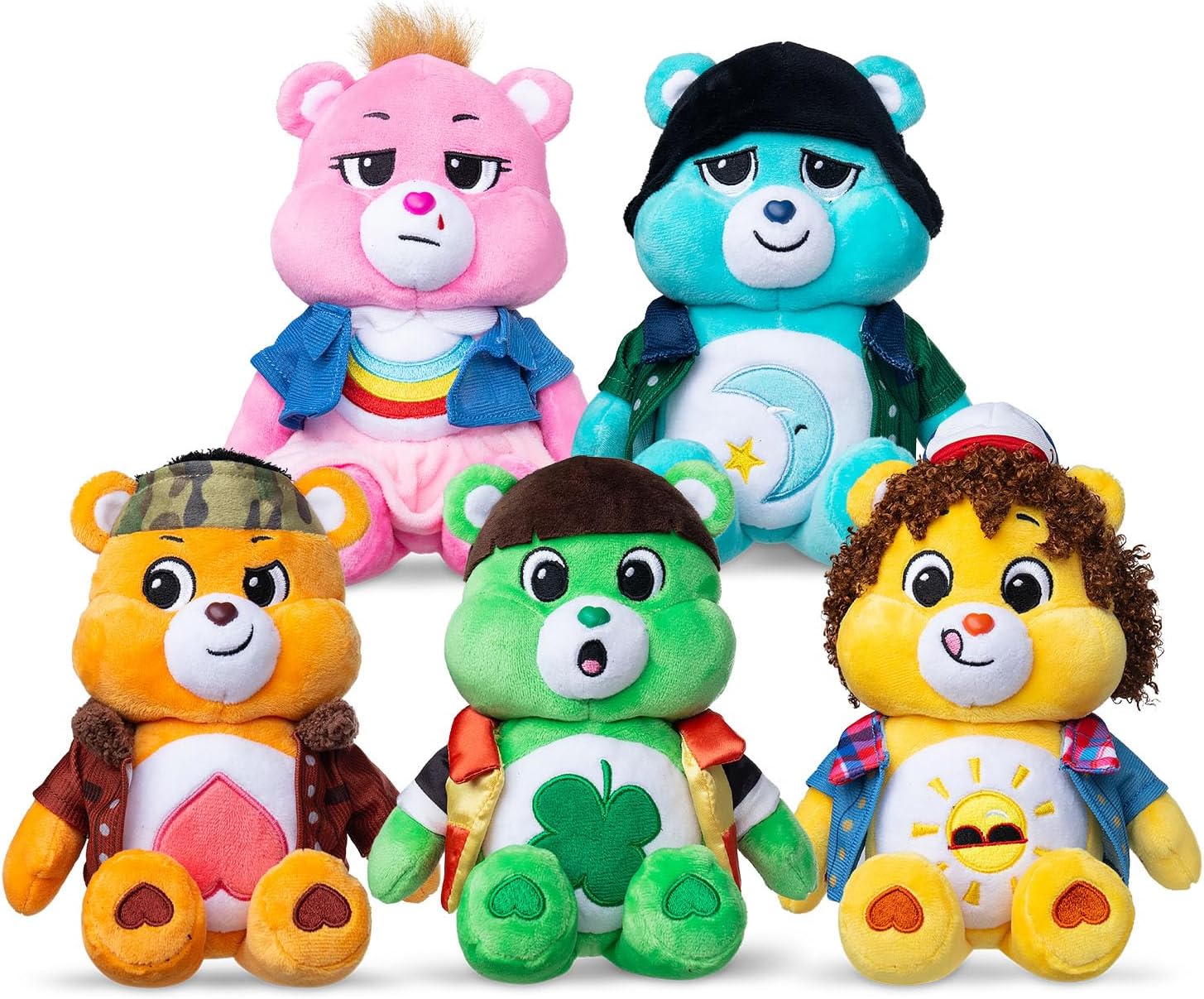 Basic Fun Care Bears x Stranger Things Tenderheart Bear as Lucas – 22 cm Fun Size Plush – Limited Edition Collectible – Gift for Stranger Things Fans