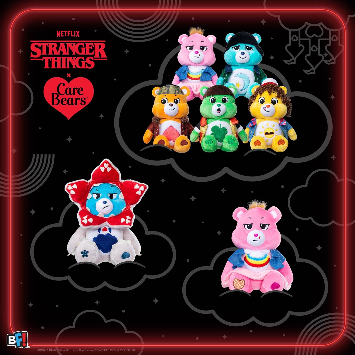 Basic Fun Care Bears x Stranger Things Tenderheart Bear as Lucas – 22 cm Fun Size Plush – Limited Edition Collectible – Gift for Stranger Things Fans