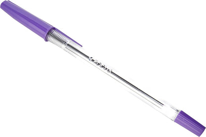 Hainenko 864017 Value Medium Ballpoint Pen - Violet (Pack of 50