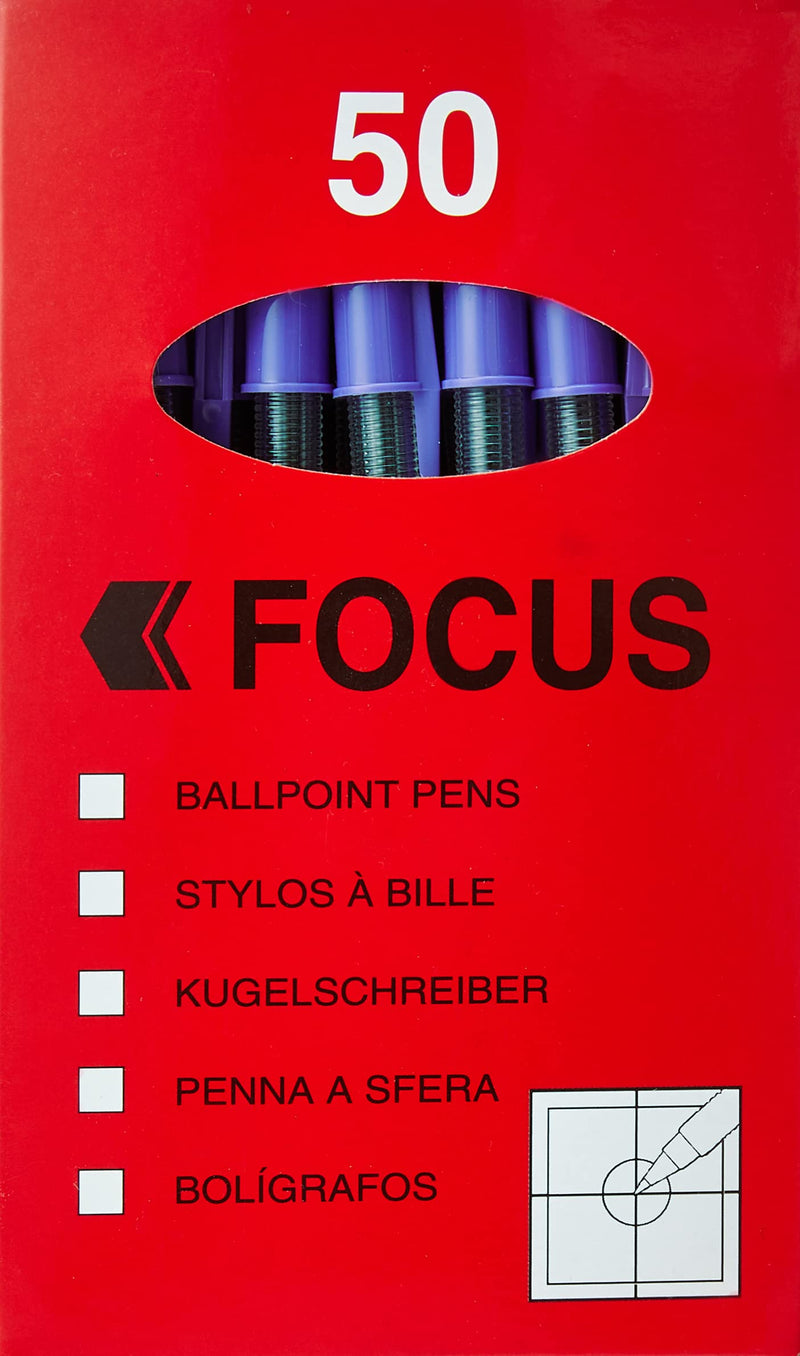 Hainenko 864017 Value Medium Ballpoint Pen - Violet (Pack of 50