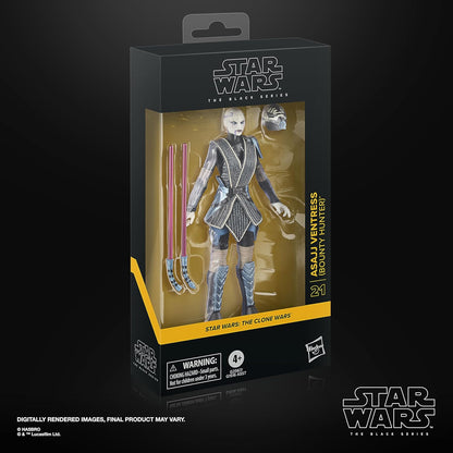 Star Wars The Black Series Asajj Ventress (Kopfgeldjägerin), The Clone Wars Action-Figur zum Sammeln (15 cm