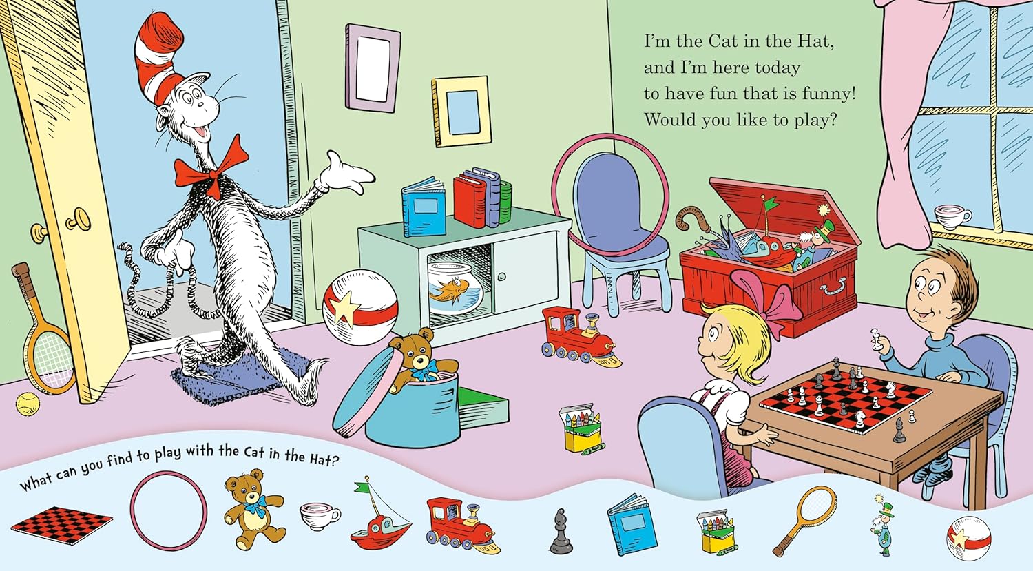 The Cat in the Hat's Super-Dee-Dooper Seek and Find!: With Over 100 Silly Things to Find (Dr. Seuss Seek and Find Board Books