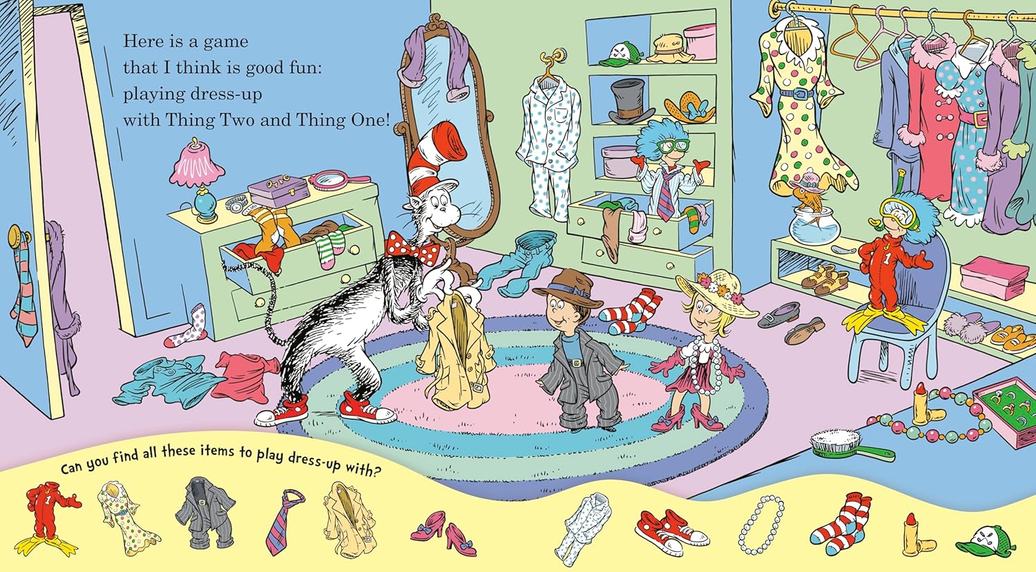 The Cat in the Hat's Super-Dee-Dooper Seek and Find!: With Over 100 Silly Things to Find (Dr. Seuss Seek and Find Board Books