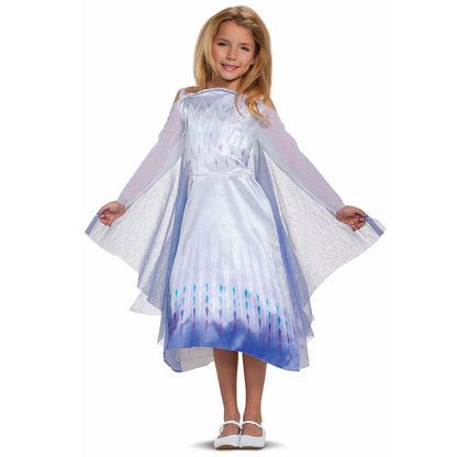 Disney officieel Classic Frozen Elsa-kostuum voor meisjes, Elsa-jurk meisjes, ijskoningin-kostuum voor meisjes, Elsa-kostuum voor kinderen, carnaval, carnavalskostuum, prinsessenkostuum voor kinderen