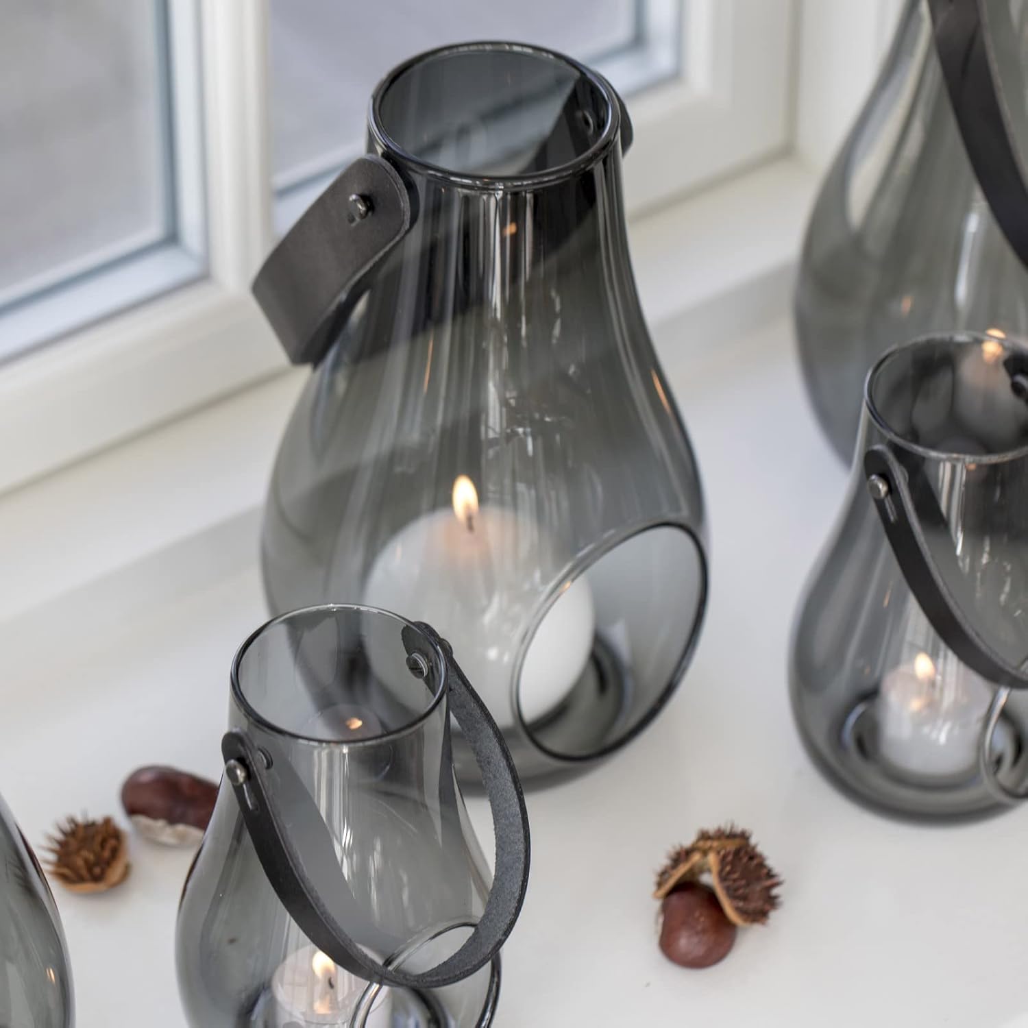 Holmegaard - Dwl Lantern 29 Cm - Smoked Glass