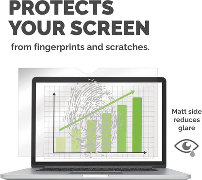 Fellowes PrivaScreen™ Black Out Privacy Filter Anti Glare Screen Protector for Laptop 16.0" Inches (16:10 Aspect Ratio) 345 x 216mm - Easy Attach & Removal with Quick Reveal Tabs™