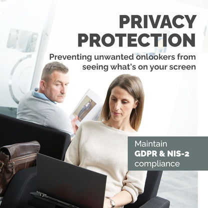 Fellowes PrivaScreen™ Black Out Privacy Filter Anti Glare Screen Protector for Laptop 14.0" Inches (16:10 Aspect Ratio) 302 x 189mm - Easy Attach & Removal with Quick Reveal Tabs™