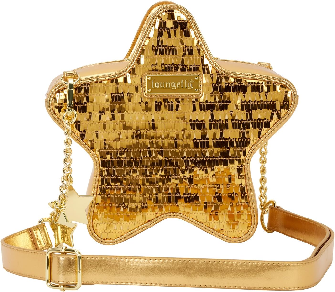 Loungefly Schultertasche Stern Gold Glitzer