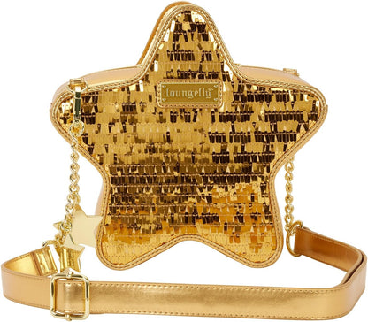 Loungefly Schultertasche Stern Gold Glitzer