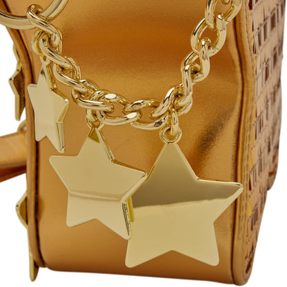 Loungefly Schultertasche Stern Gold Glitzer