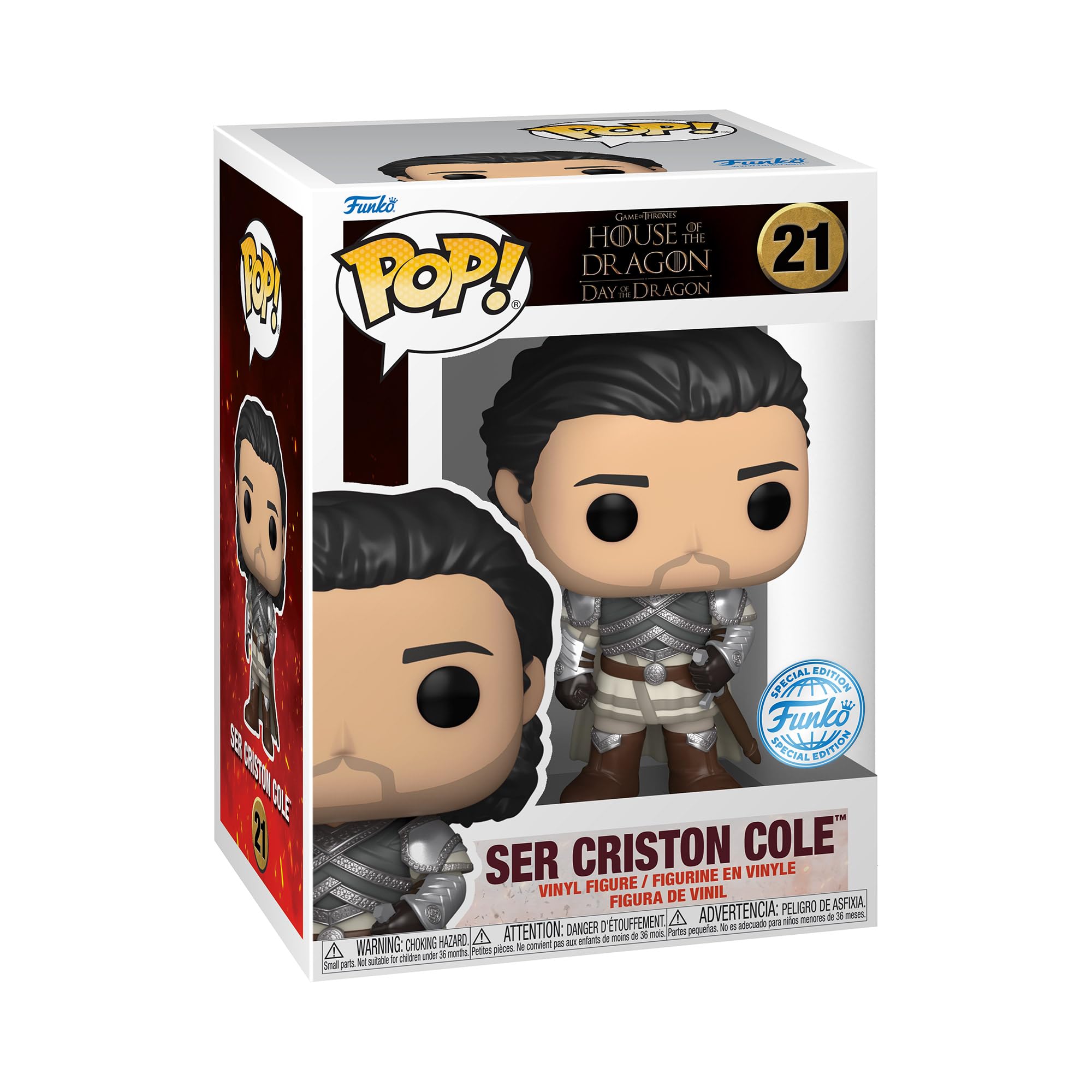 Funko Pop! TV: House of the Dragon - Ser Criston Cole - Esclusiva Amazon - Figura in Vinile da Collezione - Idea Regalo - Merchandising Ufficiale - Giocattoli per Bambini e Adulti - TV Fans