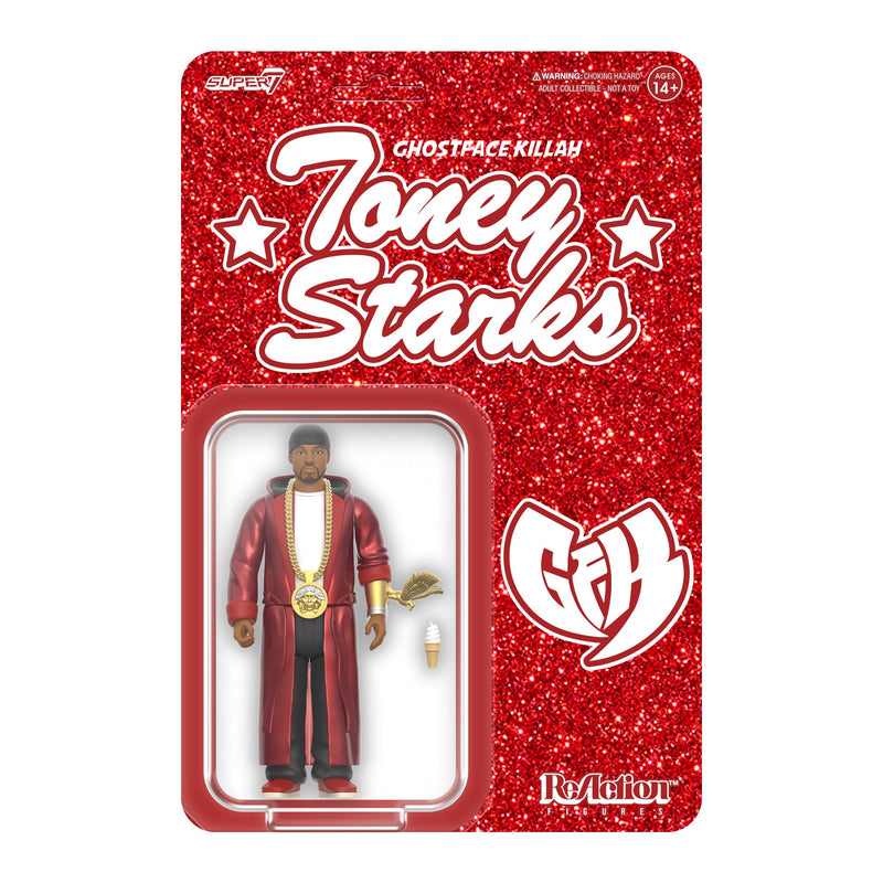 Super7 Ghostface Killah Toney Starks Reaction Figure - 3.75" Ghostface Killah Action Figure with Accessories Hip Hop Collectibles and Retro Toys