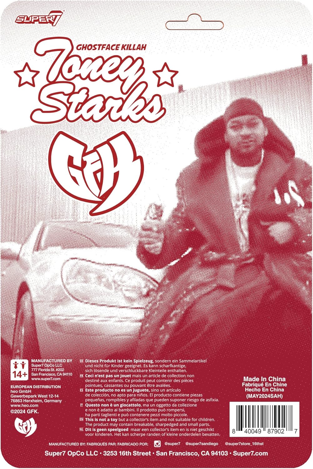 Super7 Ghostface Killah Toney Starks Reaction Figure - 3.75" Ghostface Killah Action Figure with Accessories Hip Hop Collectibles and Retro Toys