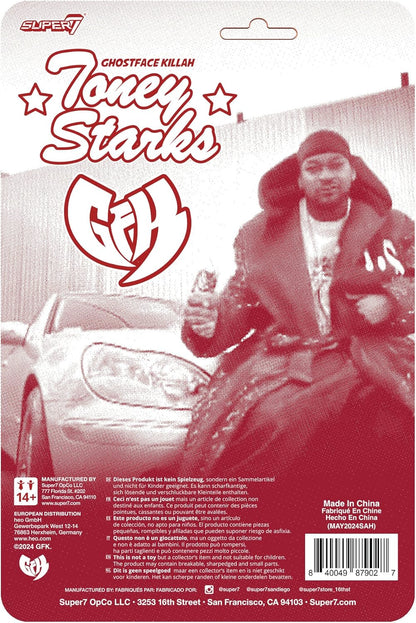 Super7 Ghostface Killah Toney Starks Reaction Figure - 3.75" Ghostface Killah Action Figure with Accessories Hip Hop Collectibles and Retro Toys