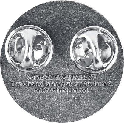 The Clash military logo metal pin badge