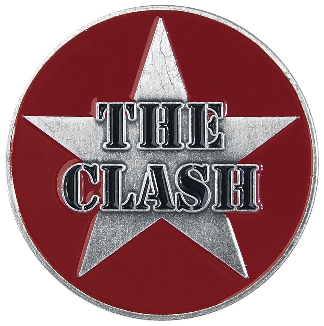 The Clash military logo metal pin badge