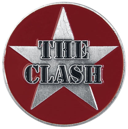 The Clash military logo metal pin badge