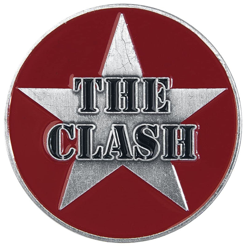 The Clash military logo metal pin badge