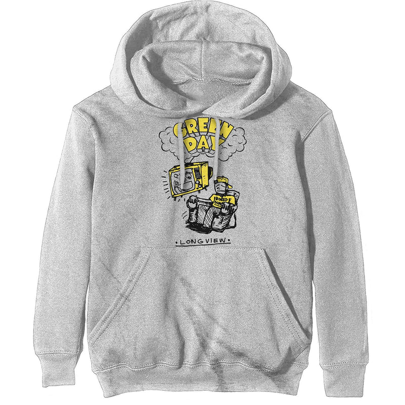 Green Day Unisex Adult Longview Doodle Hoodie (XS) (Off White