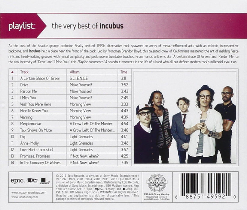 Playlist: The Very Best of Incubus