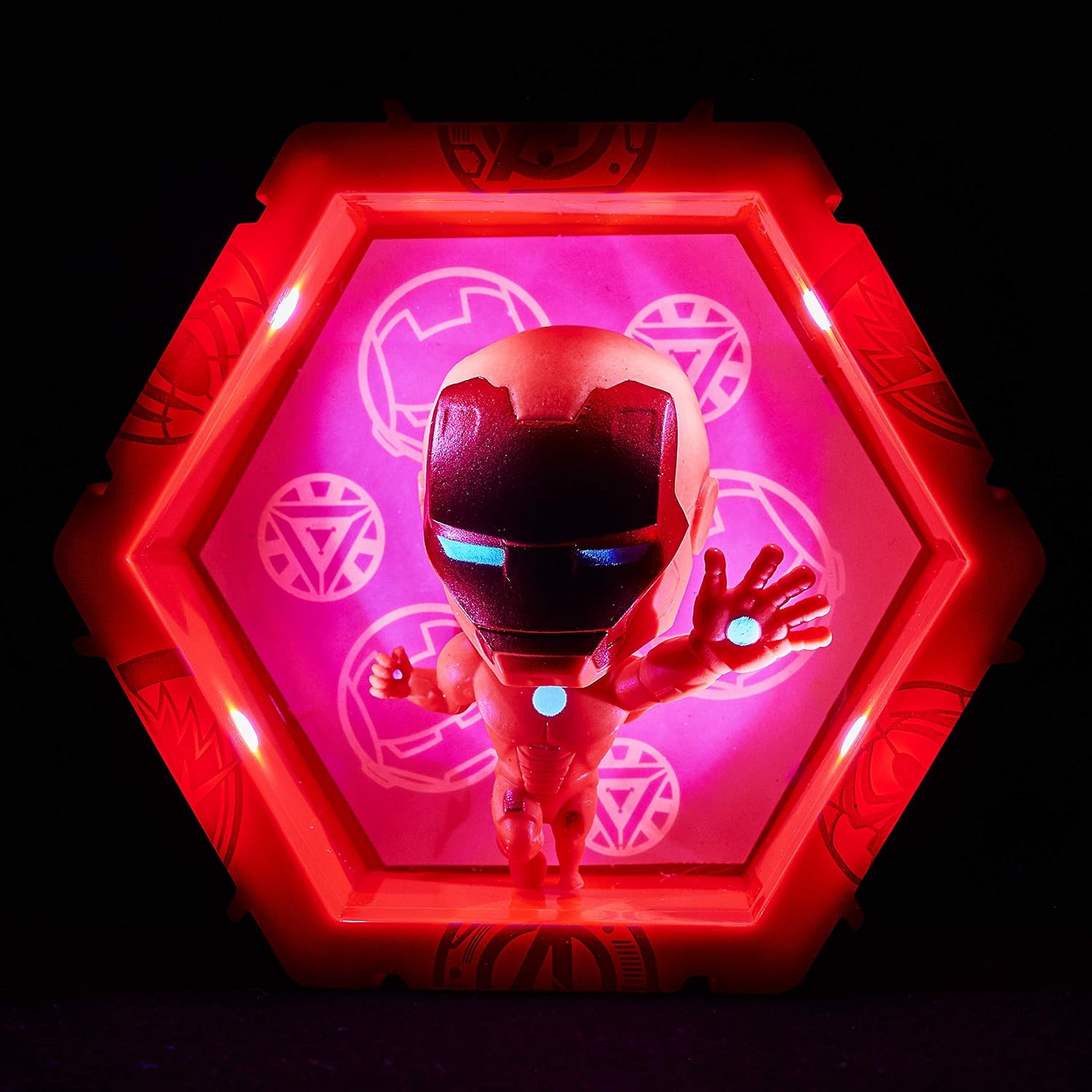 WOW! PODS Avengers Collection - Iron Man | Superhero Light-Up Bobble-Head Figure | Official Marvel Toys, Collectables & Gifts