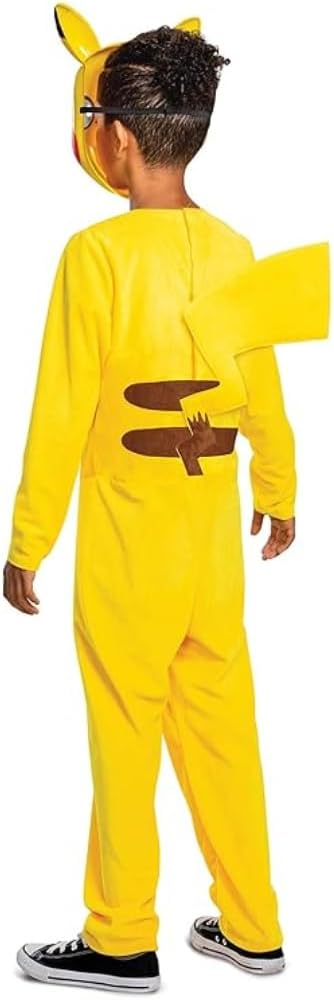 DISGUISE Pokémon Pikachu Fancy Dress for Kids, Officially Licensed Product, High Quality Construction and Detailed Design, Classic Pikachu Dress Up for Boys, For Ages 7-8, 10-12, 14-16