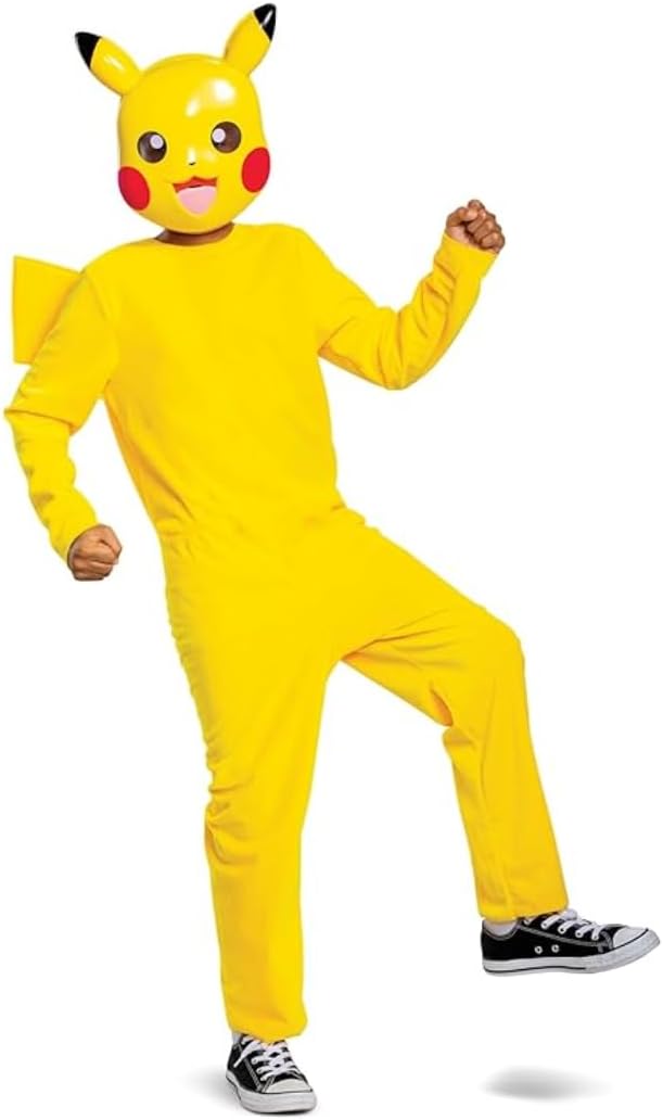 DISGUISE Pokémon Pikachu Fancy Dress for Kids, Officially Licensed Product, High Quality Construction and Detailed Design, Classic Pikachu Dress Up for Boys, For Ages 7-8, 10-12, 14-16