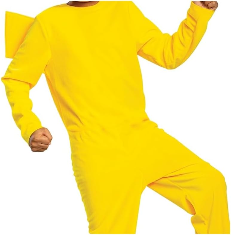 DISGUISE Pokémon Pikachu Fancy Dress for Kids, Officially Licensed Product, High Quality Construction and Detailed Design, Classic Pikachu Dress Up for Boys, For Ages 7-8, 10-12, 14-16