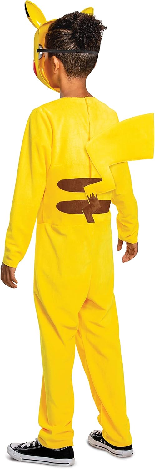 Disfraz Clásico Infantil de Pikachu de Pokémon, Licencia Oficial de Disguise, Ajuste Cómodo y Diseño Detallado, Para edades de 10 a 12 años, 14 a 16 años, 7 a 8 años, 4 a 6 años
