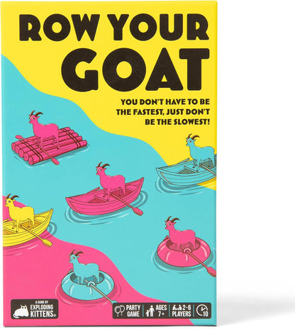 Exploding Kittens Presents: Row Your Goat - A Rapid Fire Tic Tac Toe Game- 2-6 Players - Ages 7+ - Family Game - Party Game for Family Game Night