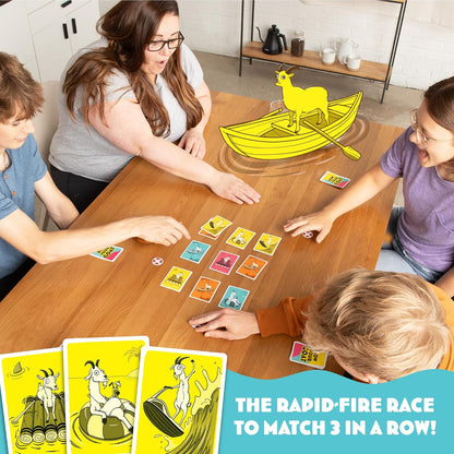 Exploding Kittens Presents: Row Your Goat - A Rapid Fire Tic Tac Toe Game- 2-6 Players - Ages 7+ - Family Game - Party Game for Family Game Night