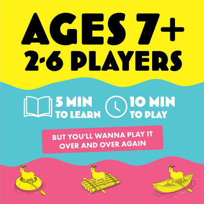 Exploding Kittens Presents: Row Your Goat - A Rapid Fire Tic Tac Toe Game- 2-6 Players - Ages 7+ - Family Game - Party Game for Family Game Night