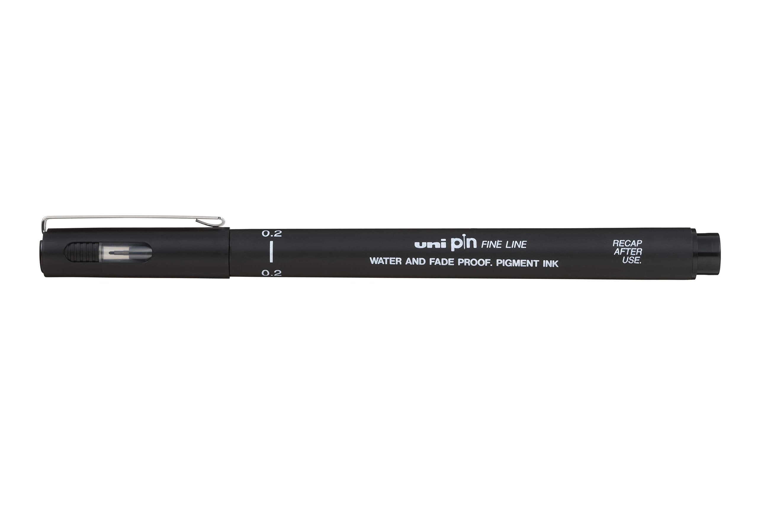 Uni-Ball Pin 0.2mm BLACK , Pack of 12