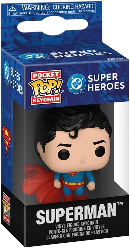Funko Pop! Keychain: DC New Classics - Superman - DC Comics Novelty Keyring - Collectable Mini Figure - Stocking Filler - Gift Idea - Official Merchandise - Superheroes Fans - Backpack Decor