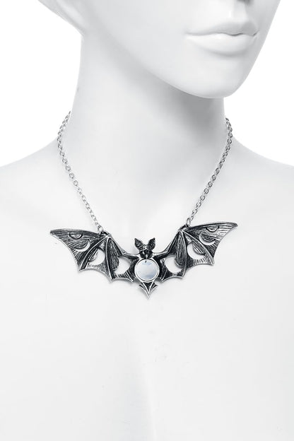 Lunaeca Moon Phase Necklace Alchemy England Bat Gothic Alternative Jewellery
