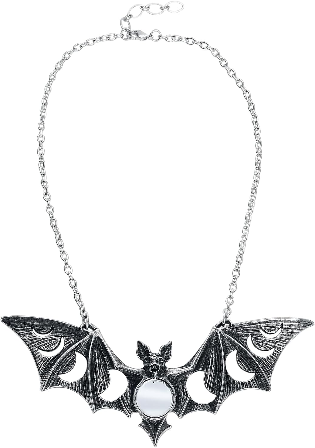 Lunaeca Moon Phase Necklace Alchemy England Bat Gothic Alternative Jewellery