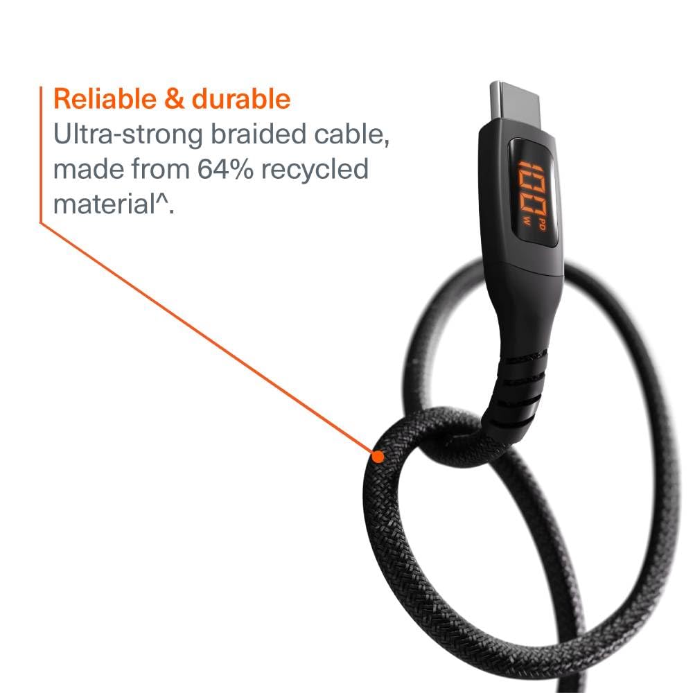 Cable Usb-C With Led 1Mt Bk