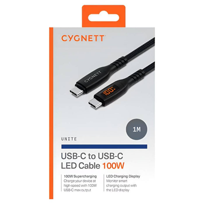 Cable Usb-C With Led 1Mt Bk
