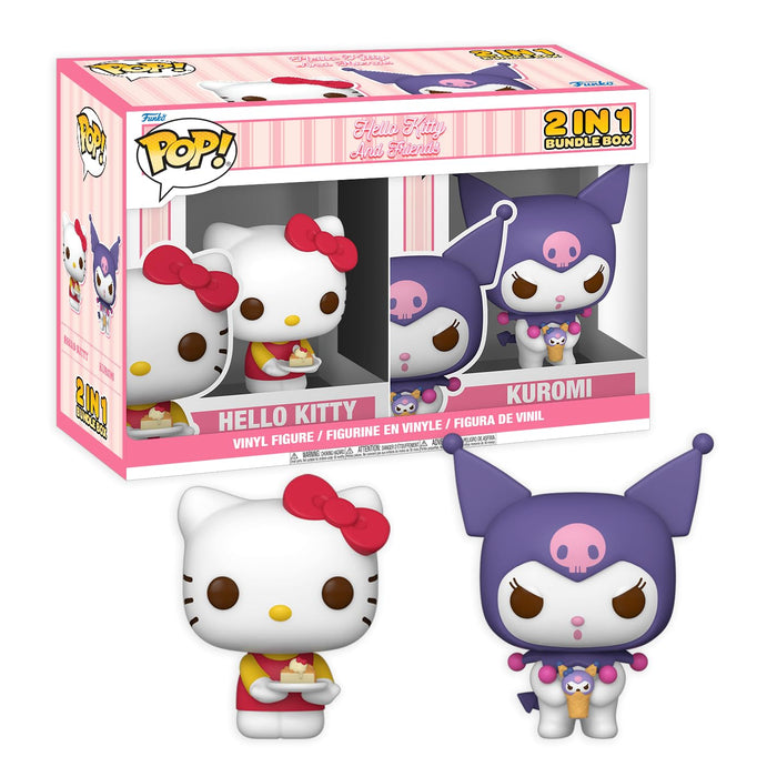 Funko Bundle Box - Hello Kitty POP! 2 Pack - Hello Kitty & Kuromi- Figura in Vinile da Collezione - Merchandising Ufficiale - Giocattoli per Bambini e Adulti - Anime Fans