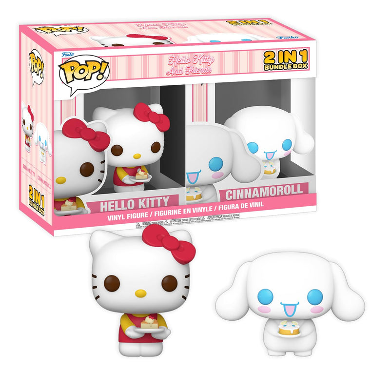 Funko Bundle Box - Hello Kitty POP! 2 Pack- Cinnamoroll & Hello Kitty with Cake - Collectable Vinyl Figure - Gift Idea - Official Merchandise - Toys for Kids & Adults - Anime Fans